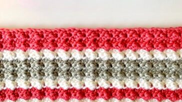 Crochet Sedge Stripes Baby Blanket Pattern