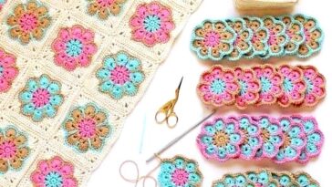 African Flower Square Pattern