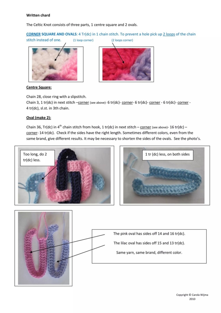Celtic Knot Square Crochet Pattern