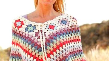 Granny Poncho Crochet Pattern