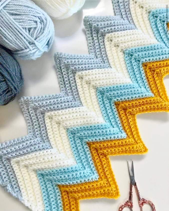 Chevron stitch in crochet