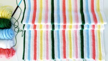Popsicle Stripes Blanket Free Pattern