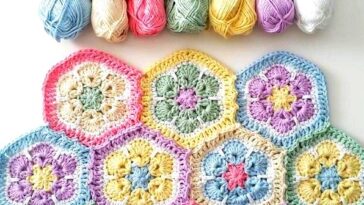 Hexie African Flower Motif Pattern