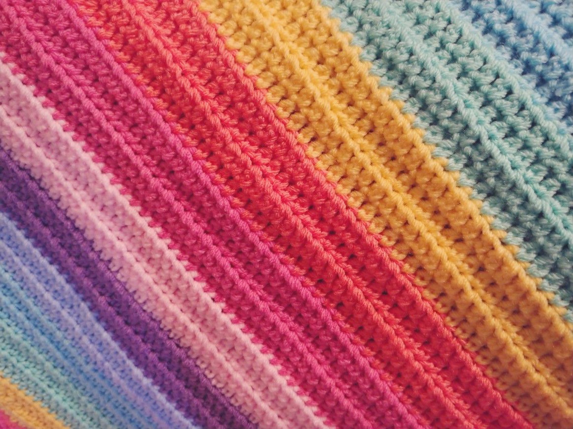 Rainbow Baby Blanket Crochet Pattern