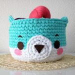 Teddy Bear Rag Basket