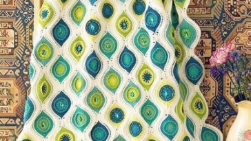 Graphic Fall Throw Crochet Pattern