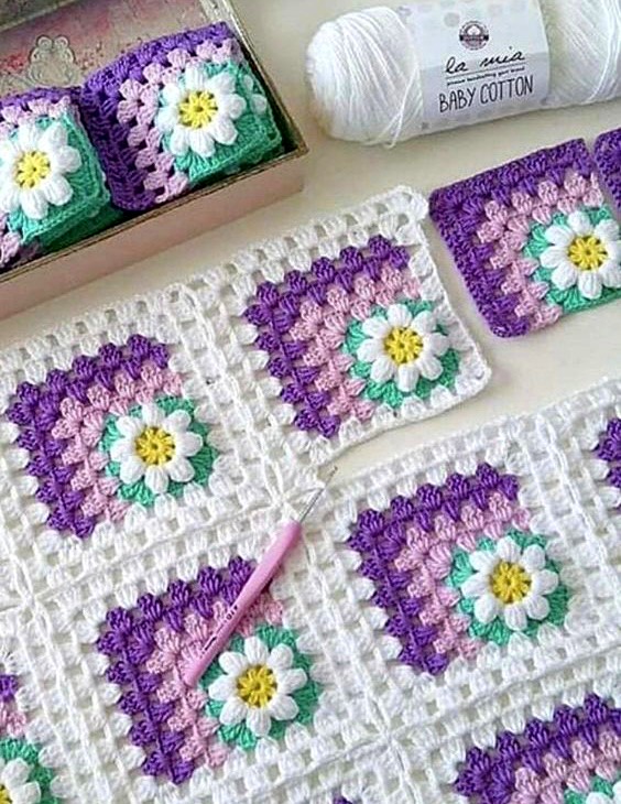 Crochet Flower | Blanket Flower Patterns