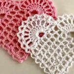 Crochet Heart Coaster Free Pattern
