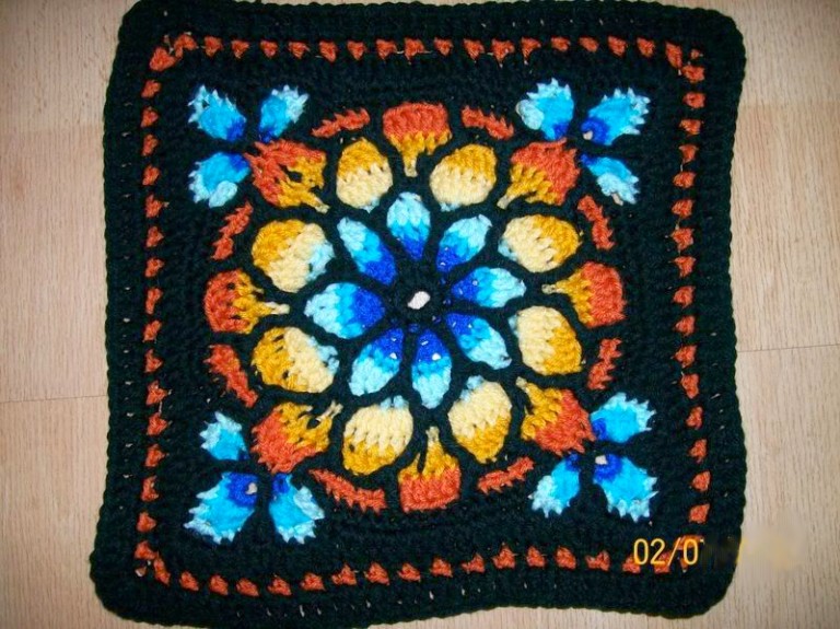 Stained Glass Afghan PDF Pattern