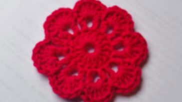 Crochet Eight Petal Coaster Pattern
