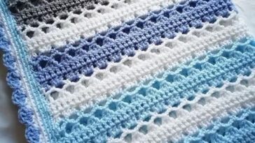 Crochet Baby Blanket with Arches – Free Pattern + PDF Tutorial