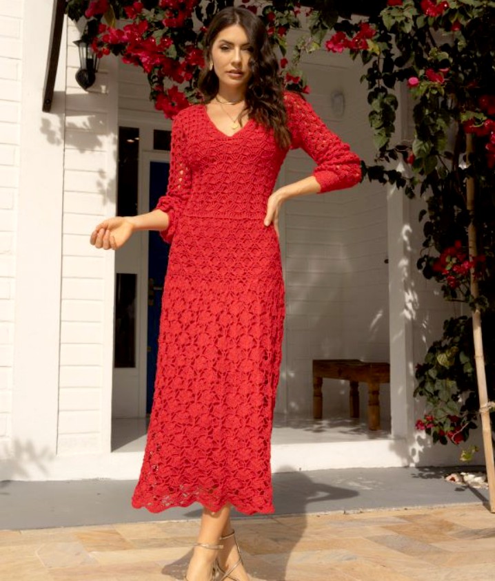 Red Crochet Dress Pattern