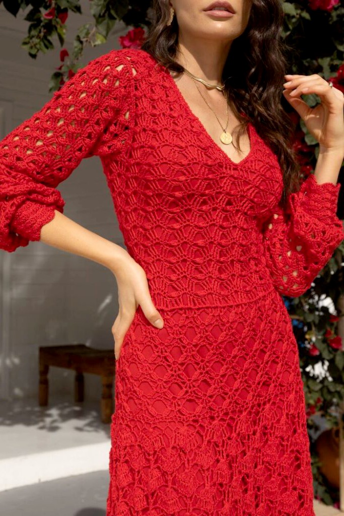 Red Crochet Dress Pattern