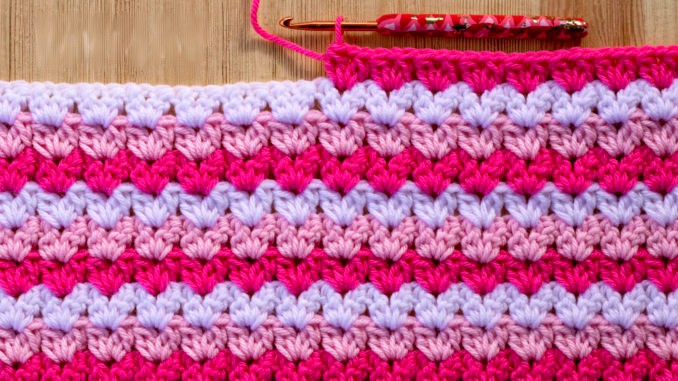 Crochet V-Stitch Cluster Free Pattern