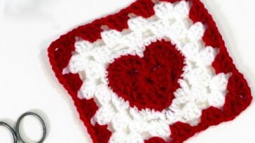 Crochet a Heart Granny Square
