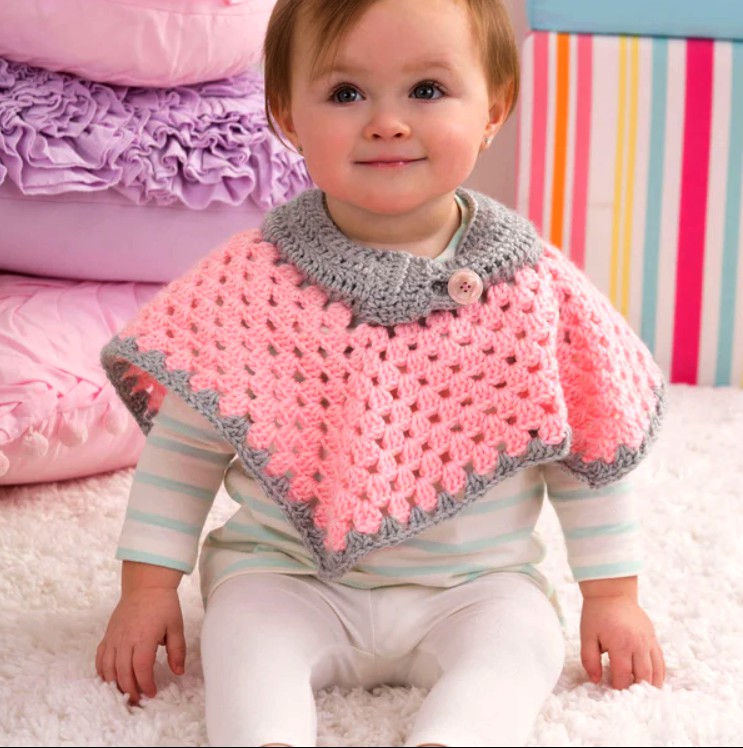 Baby Poncho Crochet Pattern