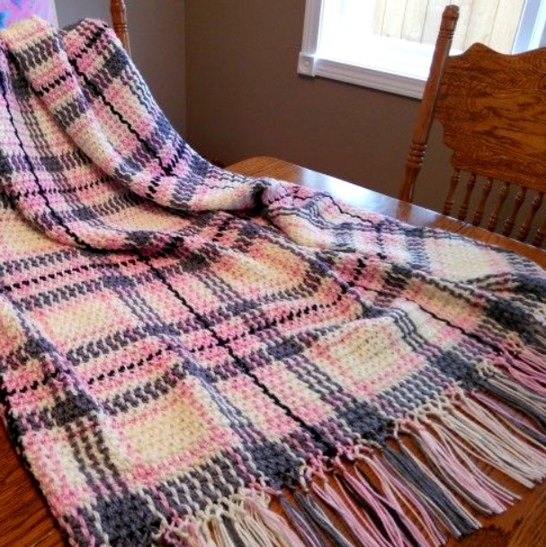 Crochet Tartan Blanket Pattern