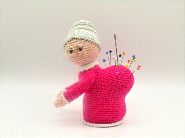 Crocheted Grandma Pin Cushion