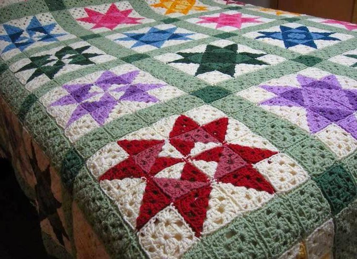 Granny Triangles Quilt Crochet