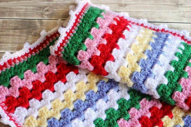 Granny Stripe Crochet Blanket