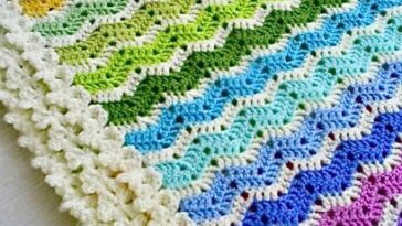 Crochet Blanket Zig Zag Point