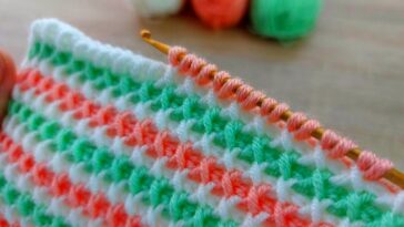 Super Very Easy Tunisian Crochet Stitch