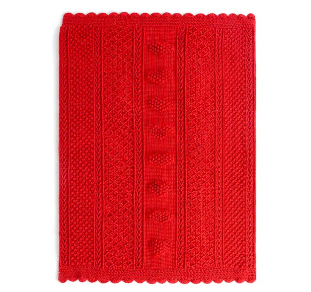 Aran Hearts Throw Free Pattern