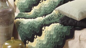 Mountain Forests Afghan Crochet Pattern