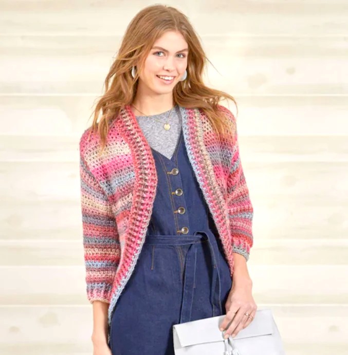 Season-Spanning Crochet Shrug Free Pattern