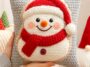 Crochet Snowman Pillow
