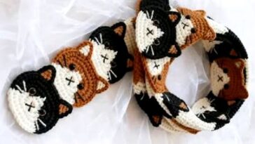 Crochet Kitten Scarf Pattern