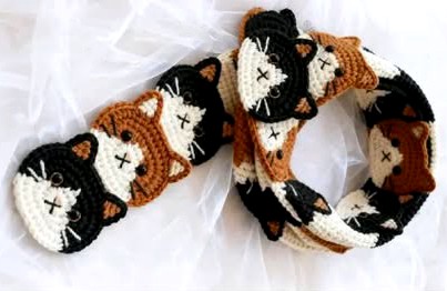 Crochet Kitten Scarf Pattern