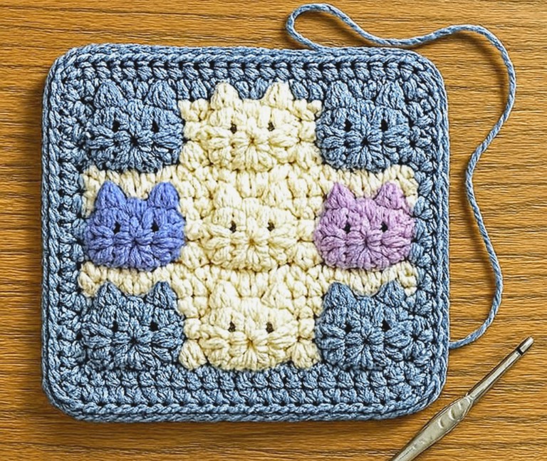Cat Granny Square