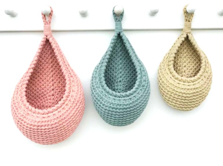 Crochet Hanging Basket Set