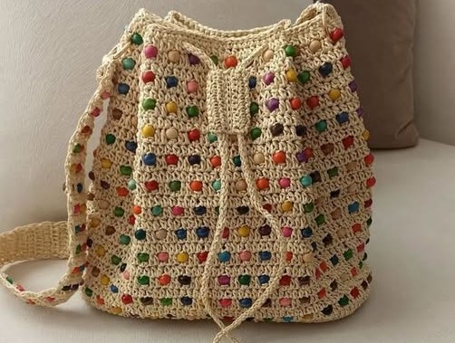 Beaded Crochet Handbag