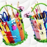 Handicraft Bucket Yarn Hook Organizer Crochet Pattern