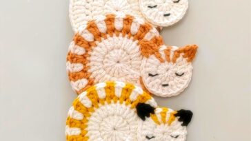Crochet Kitten Coaster Tutorial