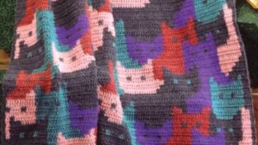 Cats Afghan Crochet Free Pattern