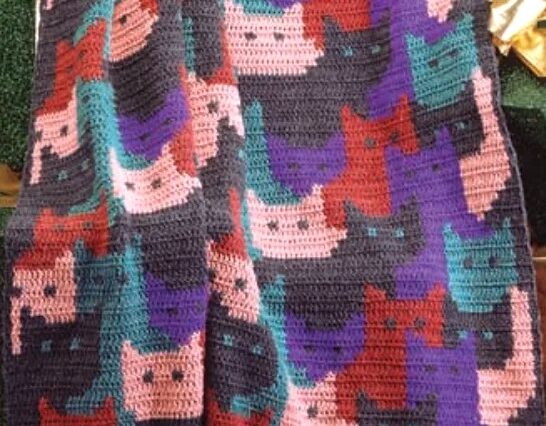 Cats Afghan Crochet Free Pattern