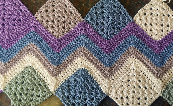 Granny Stripes Blanket Free Pattern