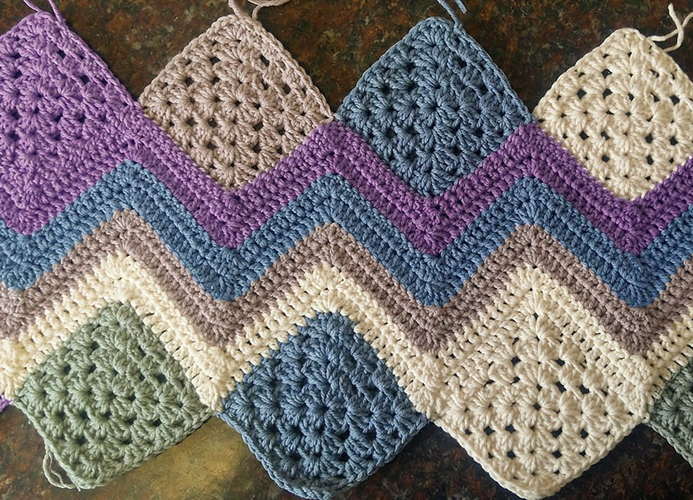 Granny Stripes Blanket Free Pattern