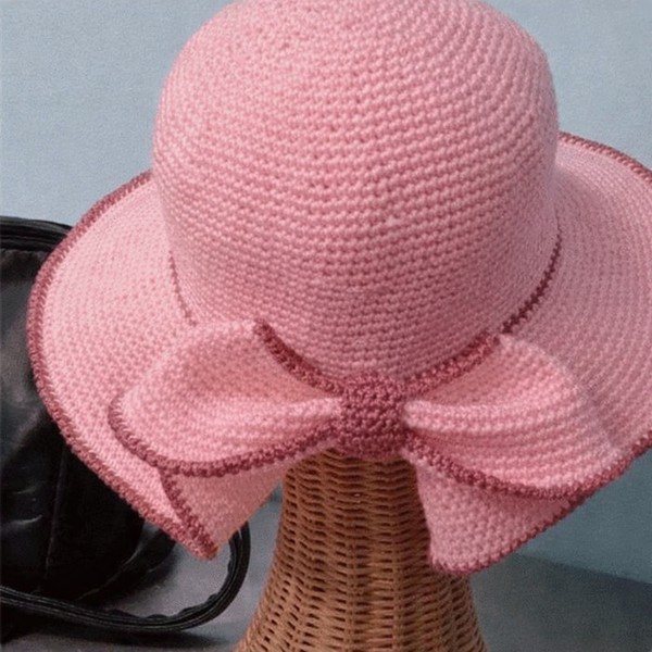 Crochet Bow Hat Pattern